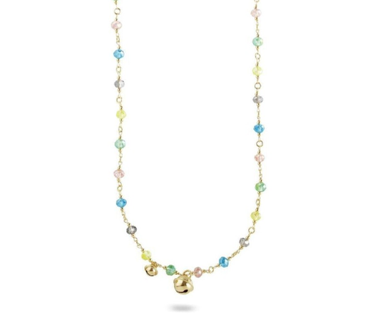 Collana Dorata con Pietre Multicolor CL-015 M2 AU