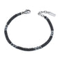 Bracciale Uomo con Ematite Nero Opaco e Ematite Nero ABR687N