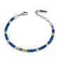 Bracciale Uomo con Inserti Placcati e Inserti Blu ABR697