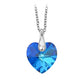 Collana con Cuore Bermuda Blu AG/GR23