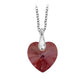 Collana con Cuore Red Magma AG/GR25