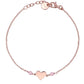 Bracciale Rosato con Cristalli e Cuore Rosa BR-016 AM1