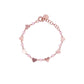 Bracciale Rosato con Cuori e Pietre Rosa BR-016 BM3