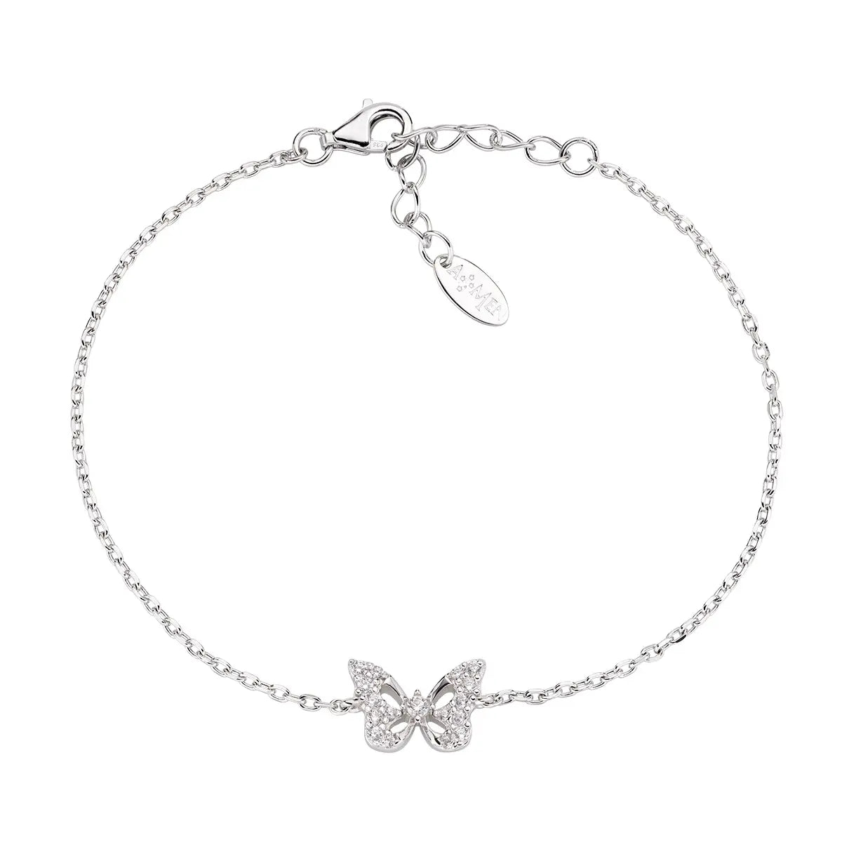 Bracciale Farfalla in Argento con Zirconi BRBUBBZ3