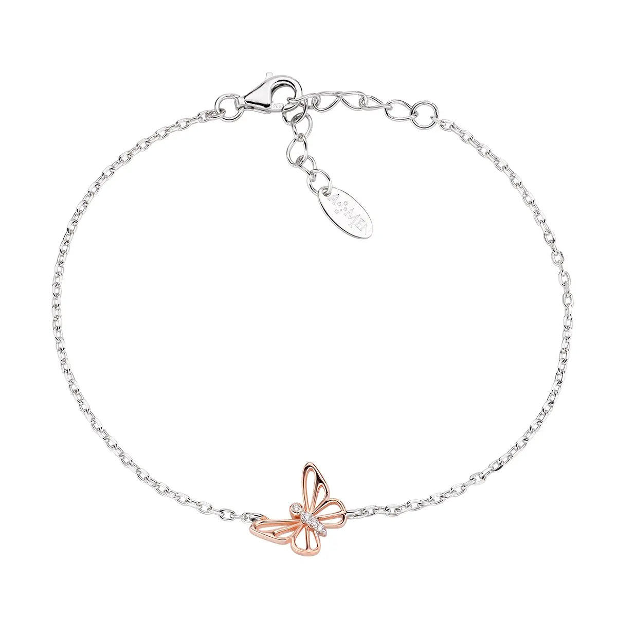 Bracciale Farfalla Rosè con Zirconi BRBUBRBZ