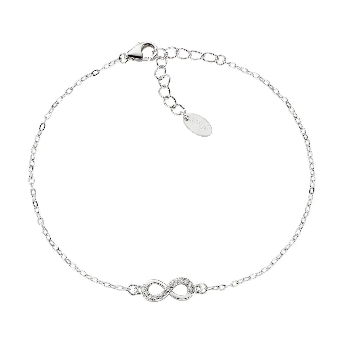 Bracciale Infinito con Zirconi Bianchi BRIBBZ3