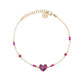 Bracciale con Cuore e Zirconi Rossi BRZ-018 M1 CUO C AU