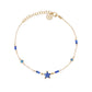 Bracciale Dorato con Stella e Zirconi Blu BRZ-018 M1 STE C AU