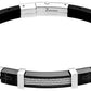 Bracciale Uomo HiTeck Acciaio e Caucciù Nero UHB094