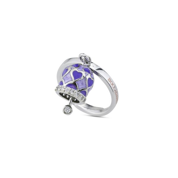 Anello con Campanella Portafortuna Viola CL/AN02