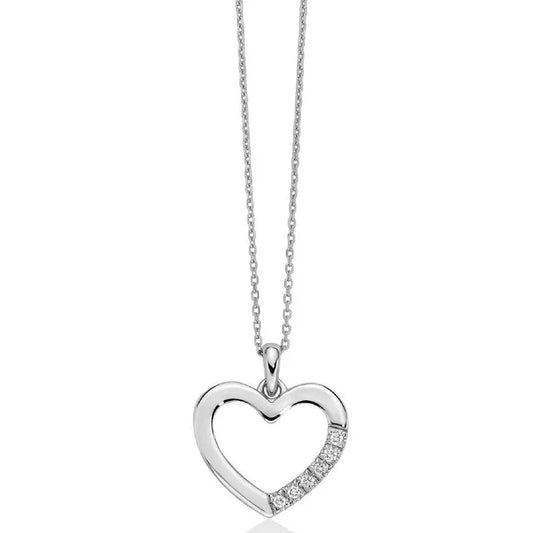 Collier con Cuore e Diamanti CLD4574