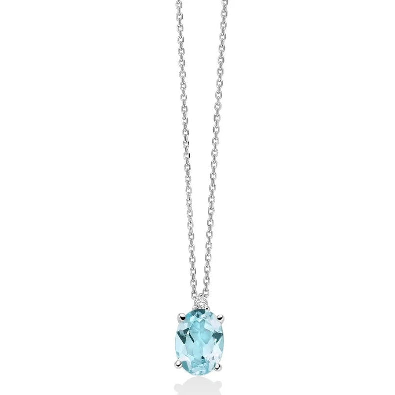 Collana Gemma del Cielo con Diamante e Topazio CLD4698X
