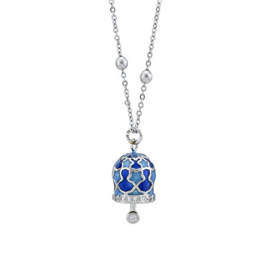 Collana con Campanella Portafortuna Blu e Azzurro CL/GR11