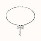 Collana Lunga di Cuoio con Libellula Centrale Sterling COL1962MARMTL0U