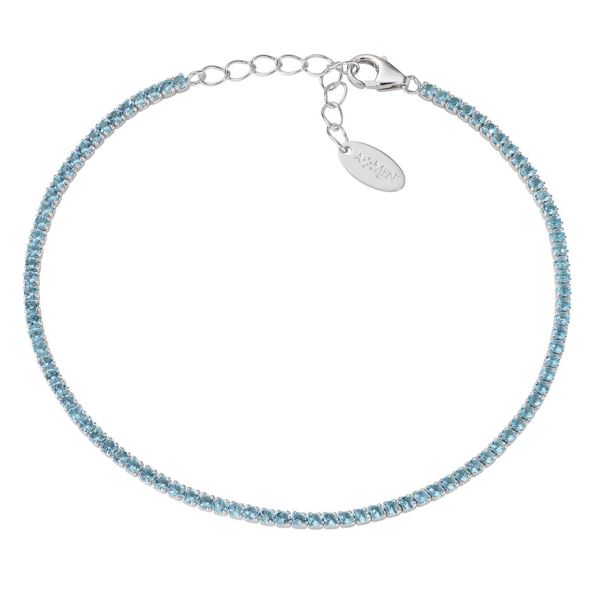 Bracciale Tennis Mania con Zirconi Azzurri BT1BAZ17