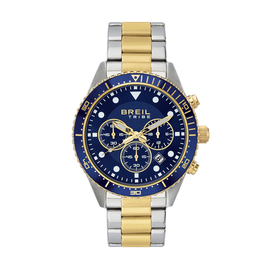 Orologio Uomo Sail Chrono Acciaio, Dorato e Blu EW0744