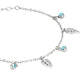 Bracciale con Cristalli Acquamarina e Foglie FL/BR03