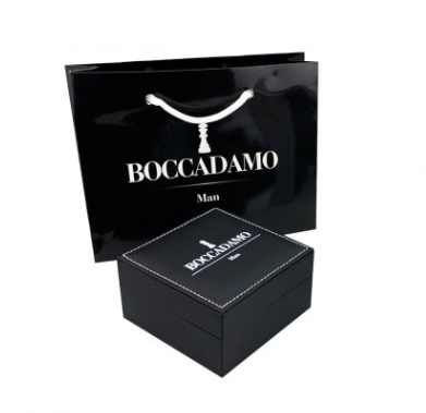 Bracciale Uomo con Cubic Zirconia Nera Incastonati ABR691