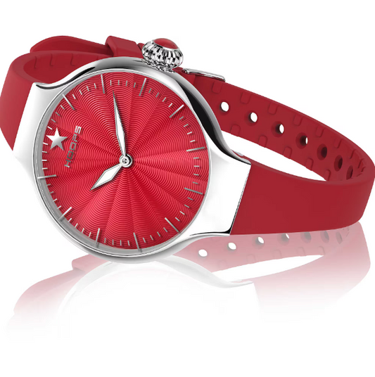 Reloj Nouveau Cherie Acero y Rojo Mujer 2634L-S03
