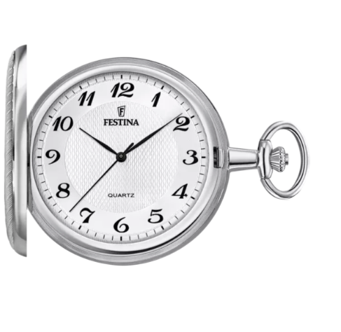 Reloj de Bolsillo Hombre Acero y Blanco F2024/1