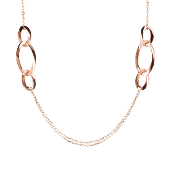 Collar Rosé con Elementos Ovalados WSBZ01966.R