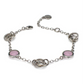 Bracciale con Zirconi e Cristalli Quarzo Rosa XB1004