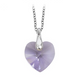 Collar con Corazón Violeta Cristal AG/GR27