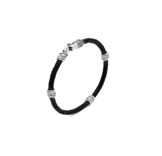 Bracciale Uomo Cuoio Fili 11355