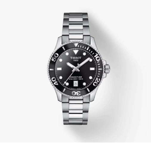 Reloj para mujer Seastar en acero y negro 36 mm T1202101105100