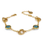 Bracciale Dorato con Cristalli Blu Sky e Zirconi XB1004D