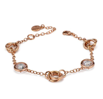 Bracciale Rosato con Cristalli Pesca e Zirconi XB1004RS