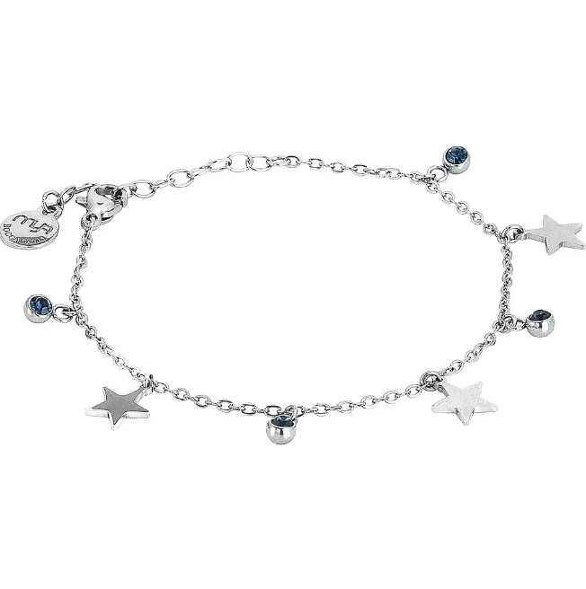 Bracciale con Cristalli Blu e Stelle FL/BR01