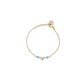 Bracciale Dorato con Cuore e Cristalli Azzurri BR-016 BM1 AU