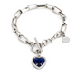 Bracciale con Cuore, Zirconi e Pietra Blu MY/BR28