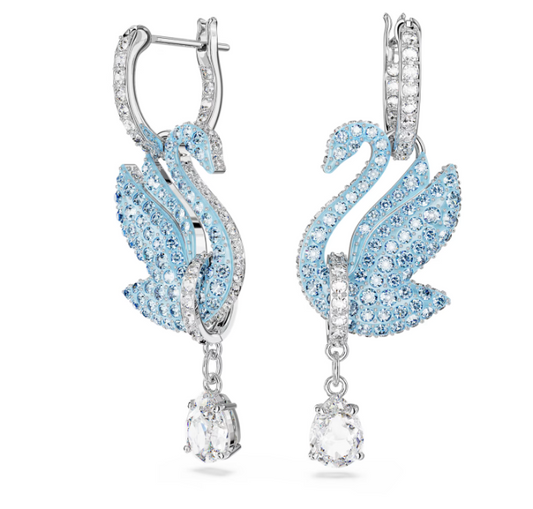 Orecchini Pendenti Iconic Swan Blu Ghiaccio 5660593