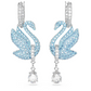 Orecchini Pendenti Iconic Swan Blu Ghiaccio 5660593