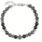 Bracciale Uomo 4US in Acciaio, Onice e Labradorite 4UBR6233