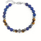 Bracciale Uomo 4US in Acciaio, Lapis e Occhio di Tigre 4UBR6235