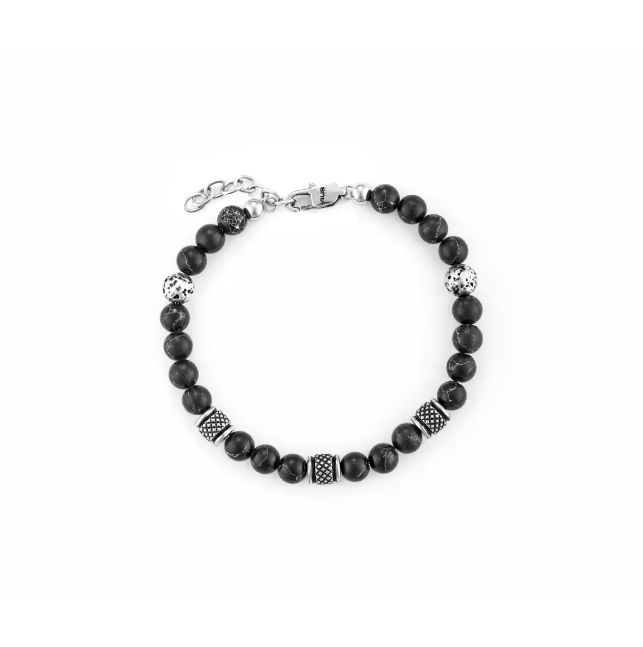 Bracciale Uomo 4US in Acciaio e Turchese Nero 4UBR6239