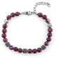 Bracciale Uomo 4US in Acciaio e Diaspro Viola 4UBR6244