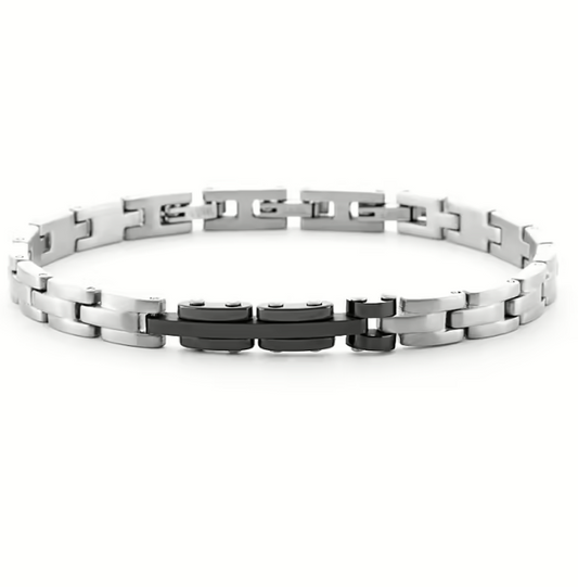 Bracciale Uomo 4US in Acciaio e Nero 4UBR6188