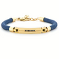 Bracciale Uomo 4US Dorato, Zirconi e Corda Blu 4UBR6195