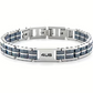 Bracciale Uomo 4US in Acciaio e Ceramica Blu 4UBR6182