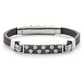 Bracciale Uomo 4US in Acciaio con Ecopelle e Zirconi 4UBR6213