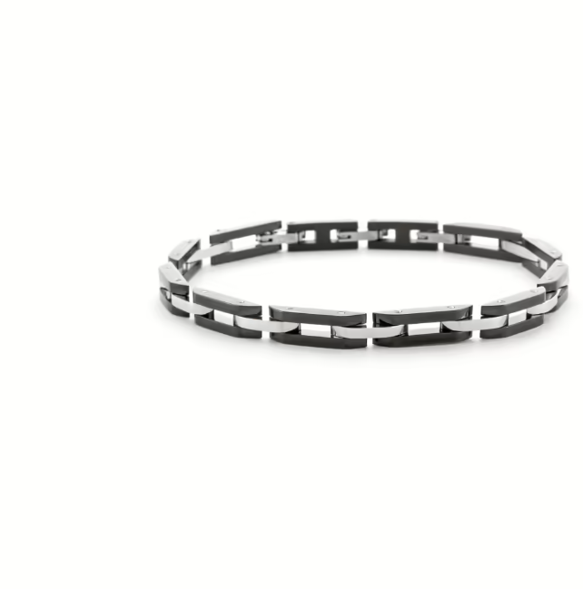 Bracciale Uomo 4US in Acciaio e Pvd Nero 4UBR6169