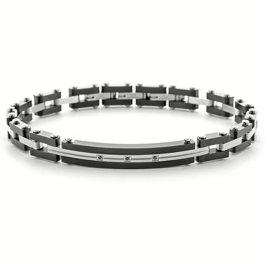 Bracciale Uomo 4US in Acciaio e Pvd Nero 4UBR6172