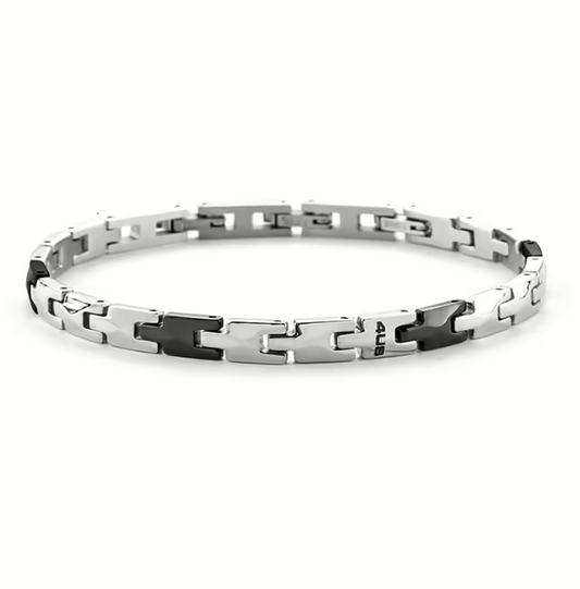 Bracciale Uomo 4US in Acciaio e Pvd Nero 4UBR6161