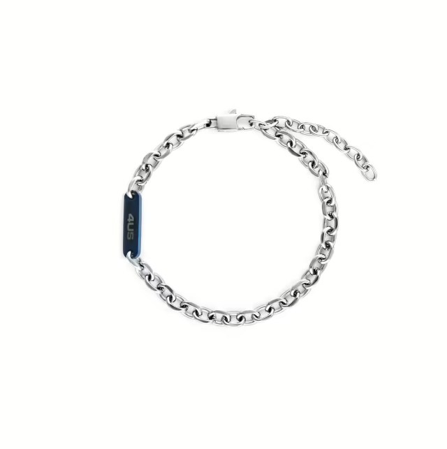 Bracciale Uomo 4US in Acciaio e Pvd Blu 4UBR6145