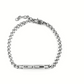 Bracciale Uomo 4US in Acciaio e Zirconi Neri con Piastra 4UBR6147