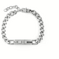 Bracciale Uomo 4US in Acciaio con Zirconi Neri 4UBR6149